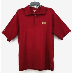 FSU Florida State University Mens Large Polo Shirt Short Sleeve Embroidered Logo